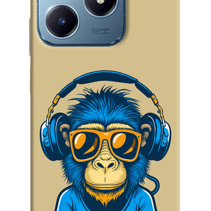 Monkey Headphone Realme C63 Hard Case Back Cover by Casekaro