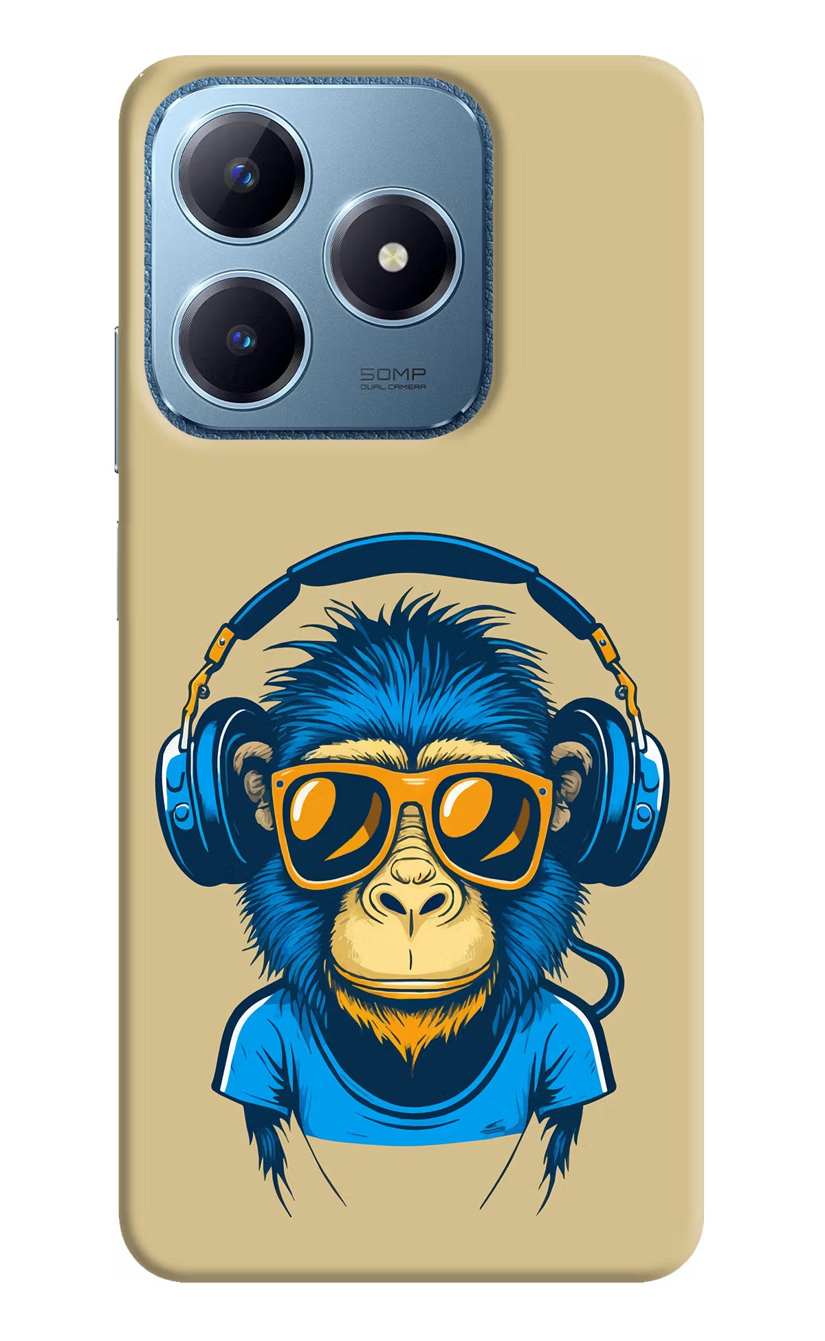Monkey Headphone Realme C63 Hard Case Back Cover by Casekaro