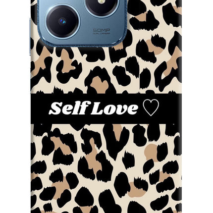 Leopard Print Self Love Realme C63 Hard Case Back Cover by Casekaro