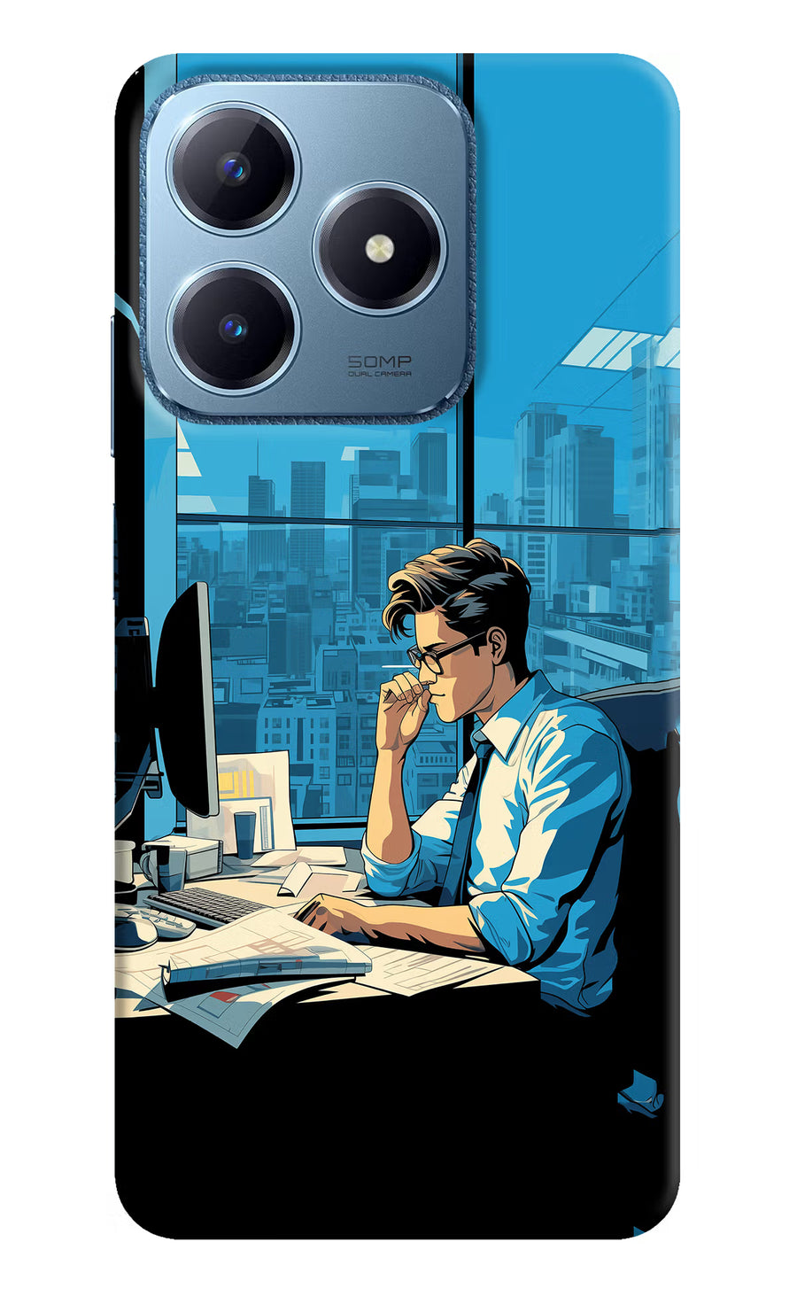 Focused Hustler (AI Generated) Realme C63 Back Cover, Hard case