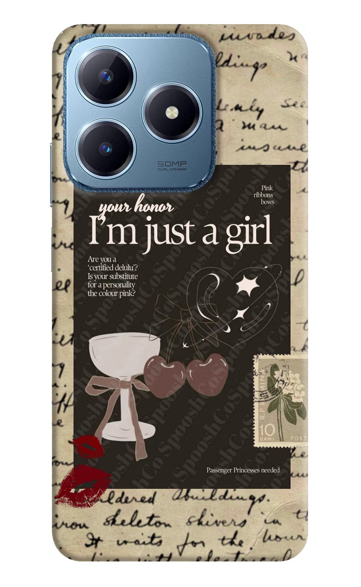 I am just a girl Realme C63 Hard Case Back Cover by Casekaro