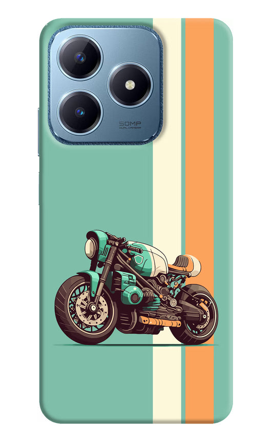 Striped Moto Drift Realme C63 Hard Case Back Cover by Casekaro