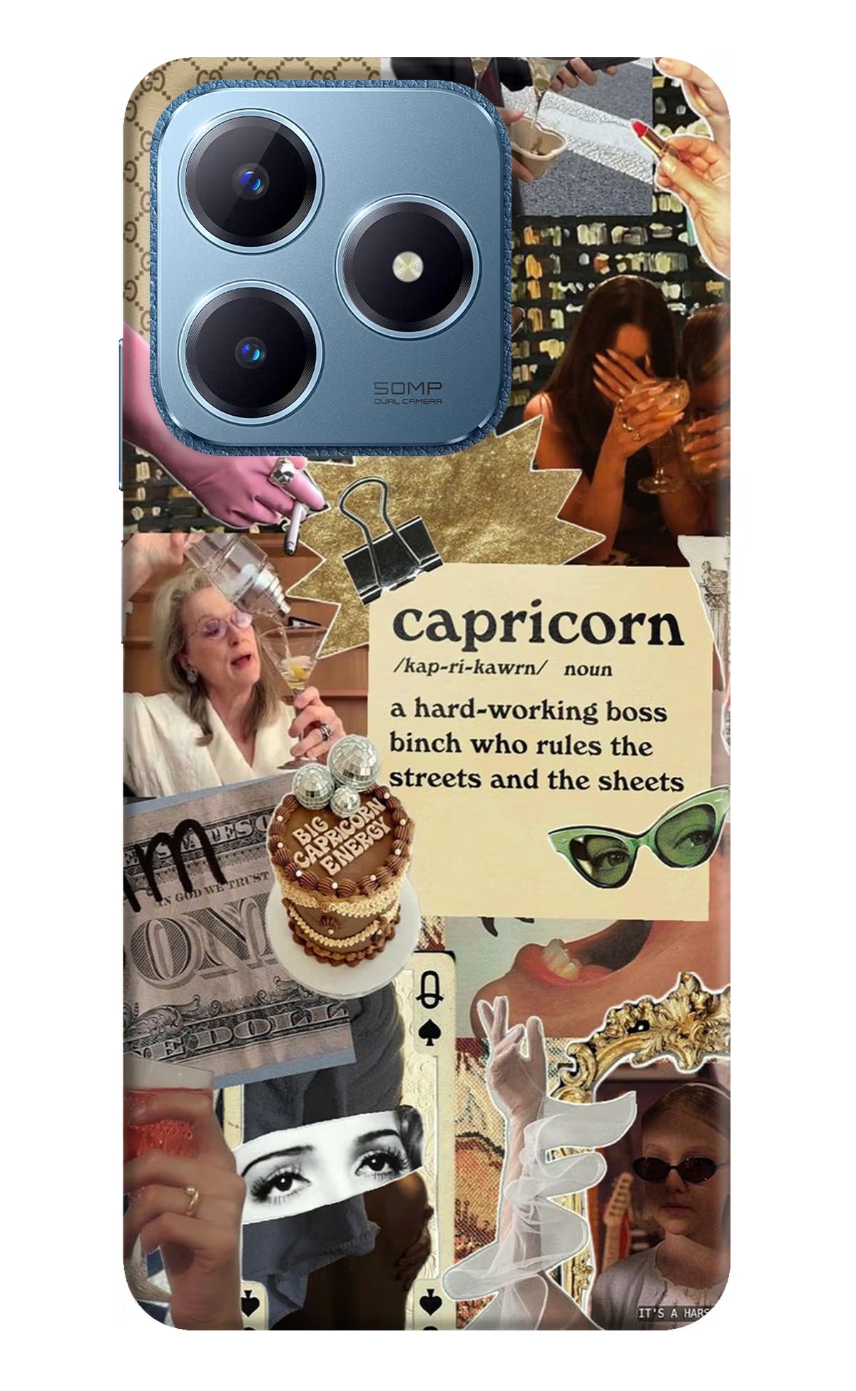 Capricorn Zodiac Realme C63 Hard Case Back Cover by Casekaro