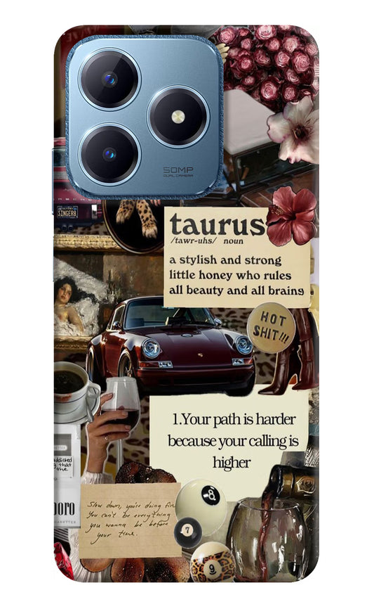 Taurus Zodiac Realme C63 Hard Case Back Cover by Casekaro