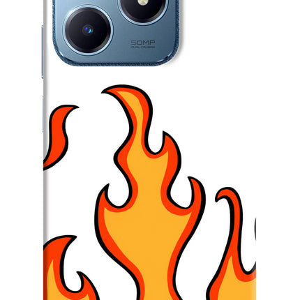 Fired Up – White Realme C63 Hard Case Back Cover by Casekaro