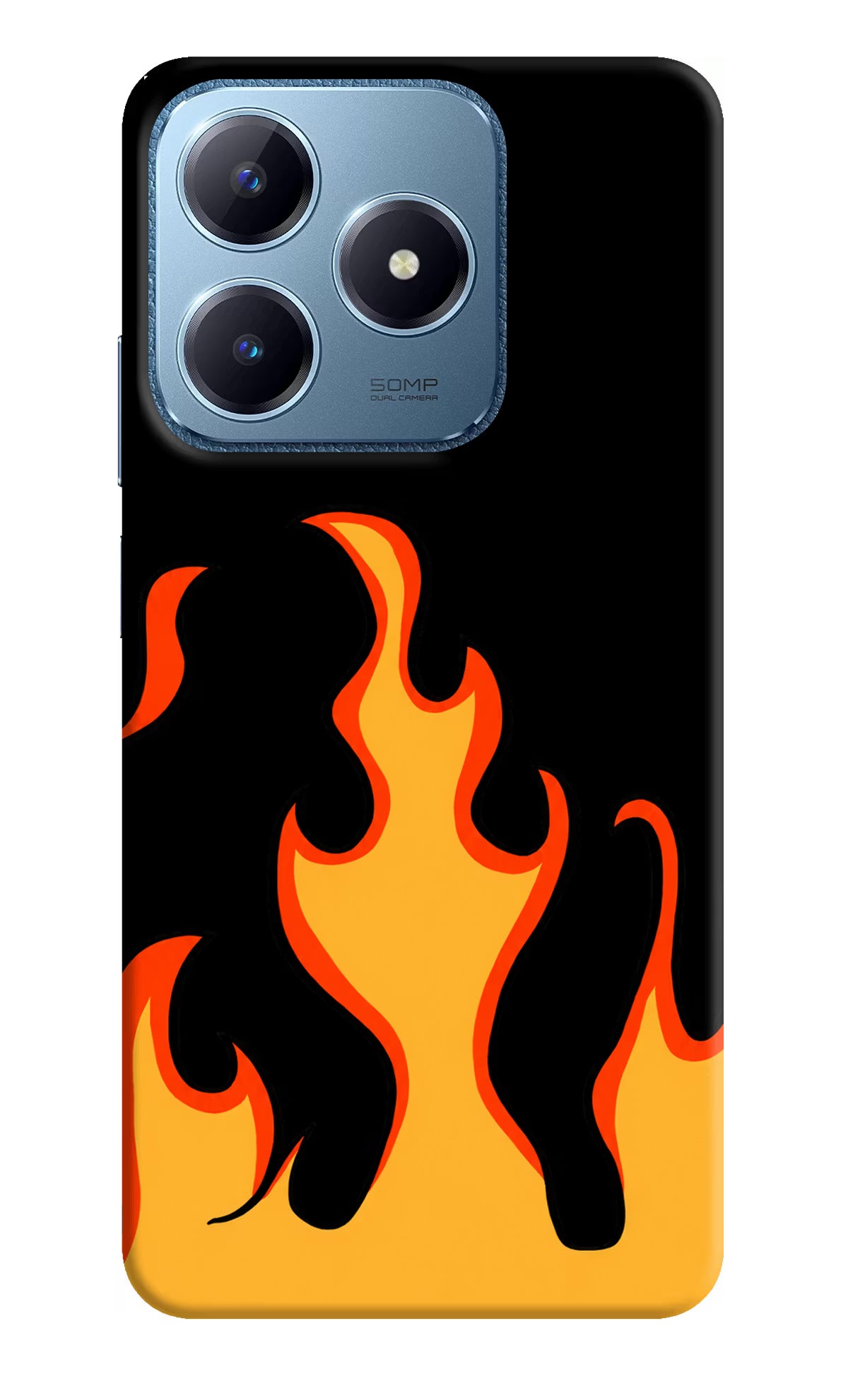 Fired Up – Black Realme C63 Hard Case Back Cover by Casekaro