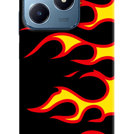 Side Sweep Flames Realme C63 Hard Case Back Cover by Casekaro