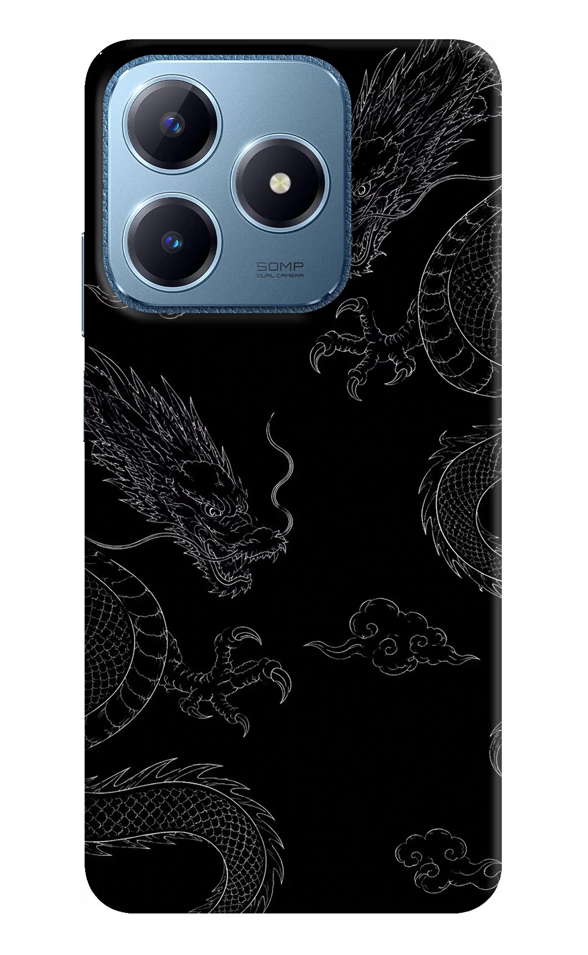 Twin Dragons Realme C63 Hard Case Back Cover by Casekaro