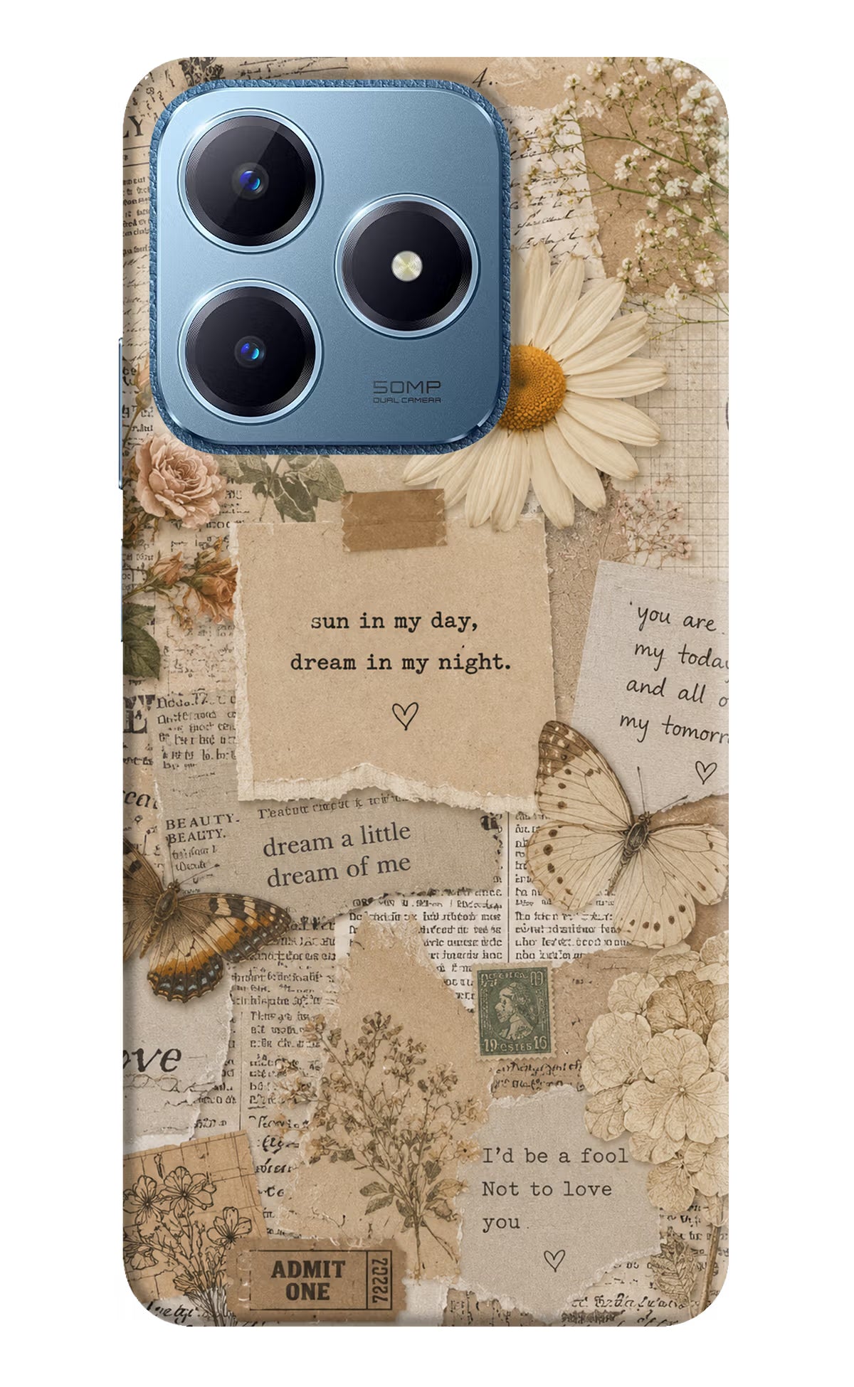 Vintage case Realme C63 Back Cover