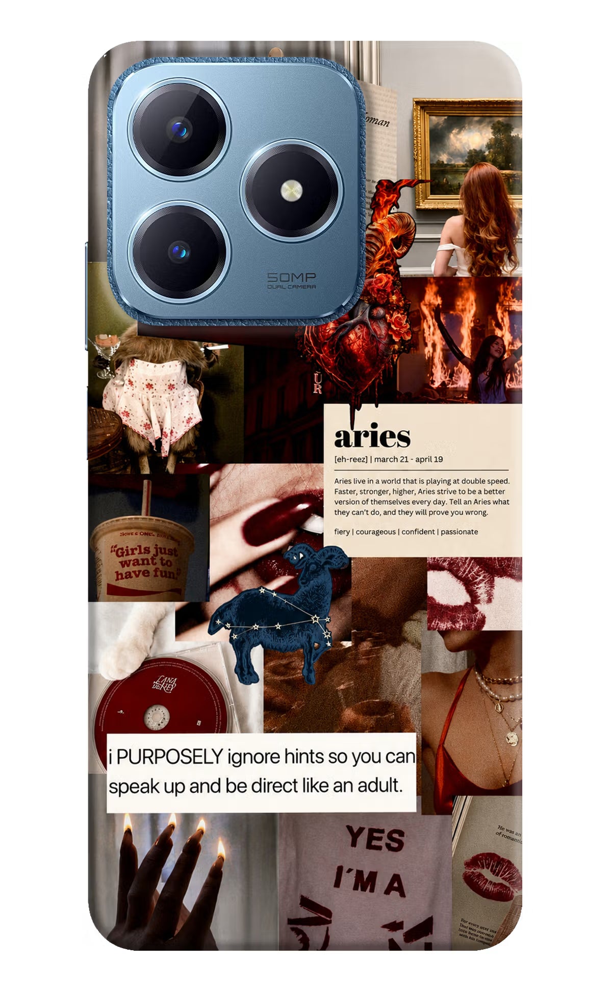 Zodiac Aries Realme C63 Back Cover