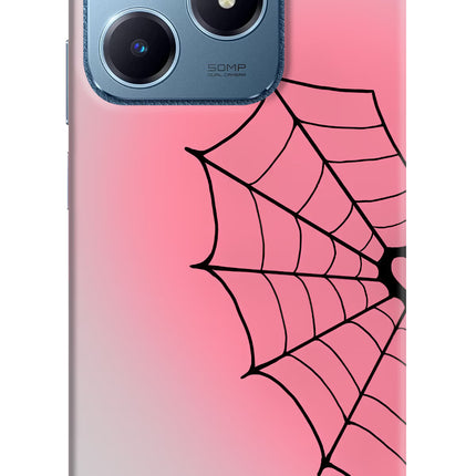 Pink Web Realme C63 Hard Case Back Cover by Casekaro