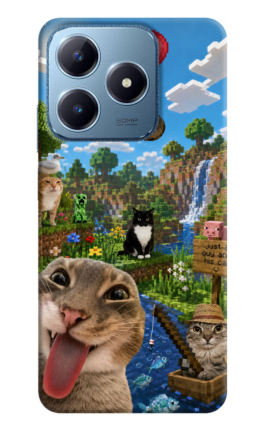 Minecraft Cat Chaos Realme C63 Hard Case Back Cover by Casekaro
