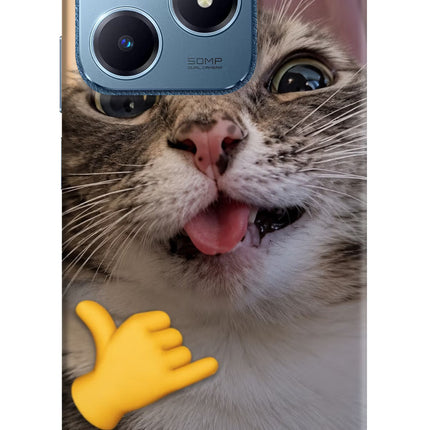 Silly Cat Call Realme C63 Hard Case Back Cover by Casekaro