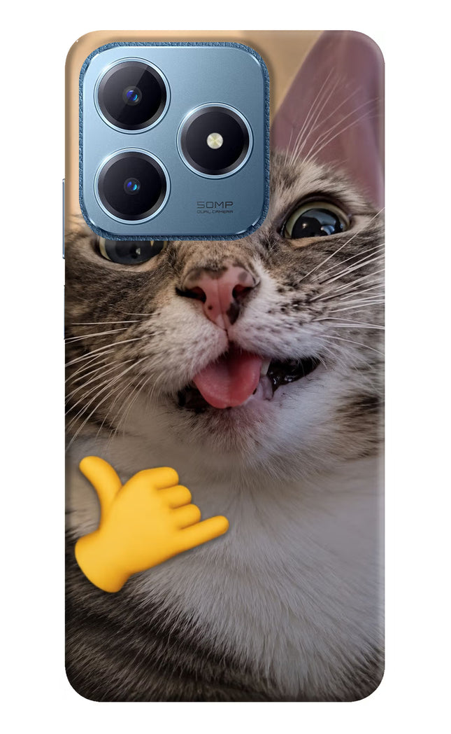 Silly Cat Call Realme C63 Hard Case Back Cover by Casekaro