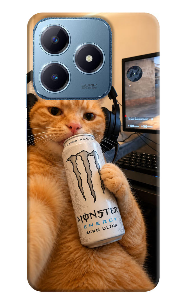 Gamer Cat Energy Realme C63 Hard Case Back Cover by Casekaro