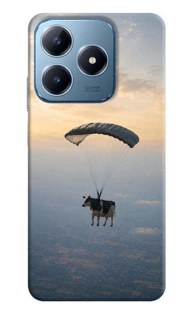 Skydiving Cow Realme C63 Hard Case Back Cover by Casekaro