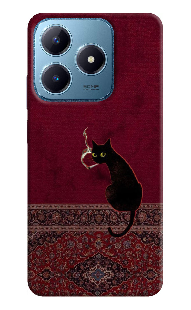 Midnight Cat Realme C63 Hard Case Back Cover by Casekaro