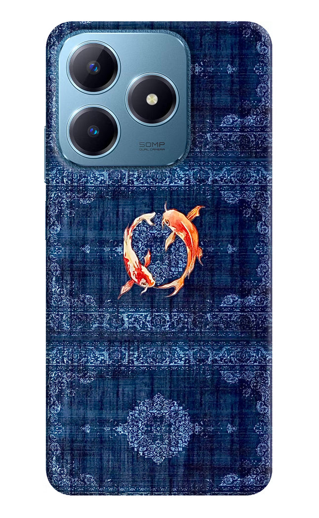Koi Blue Realme C63 Hard Case Back Cover by Casekaro