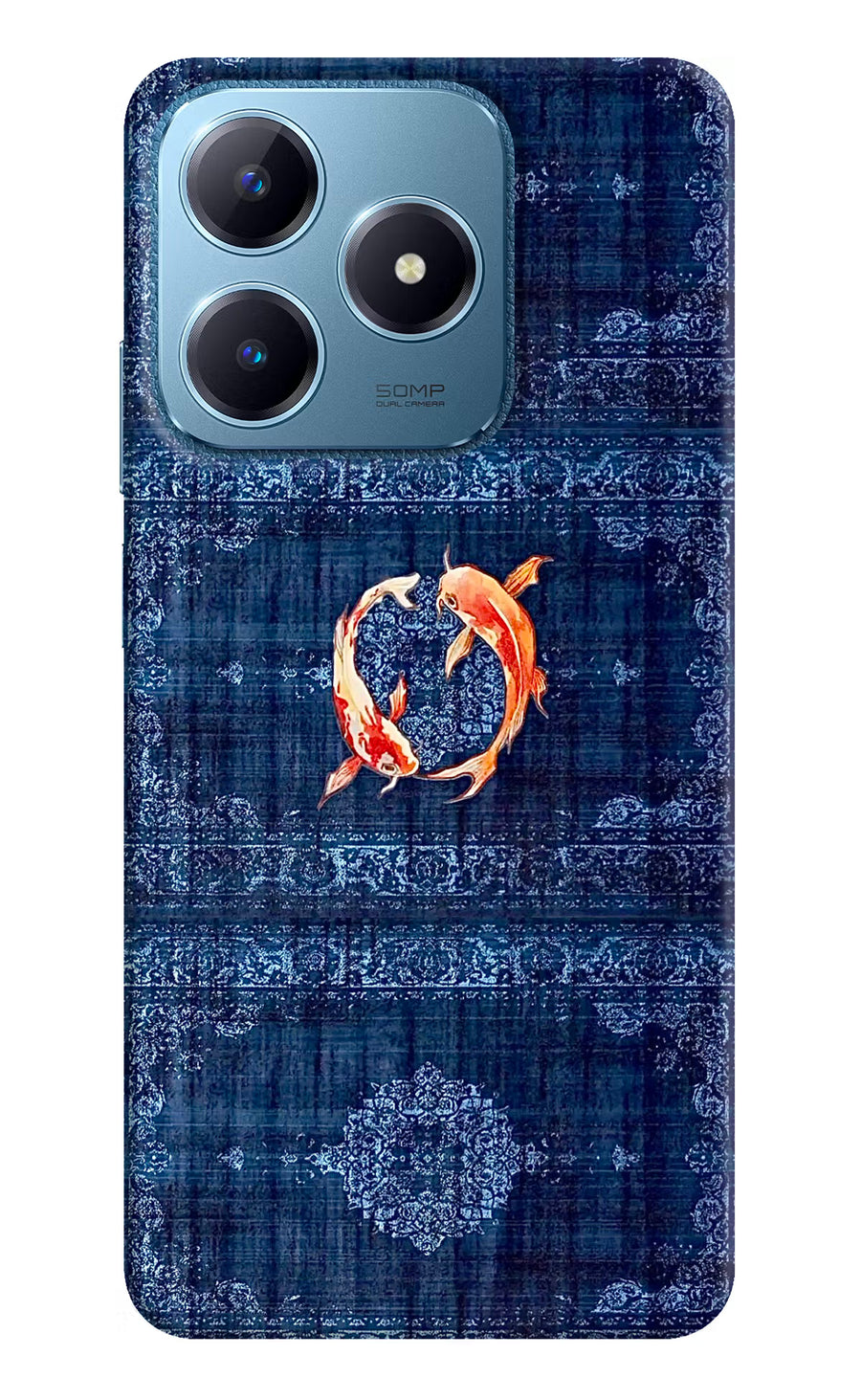 Koi Blue Realme C63 Back Cover, Hard case