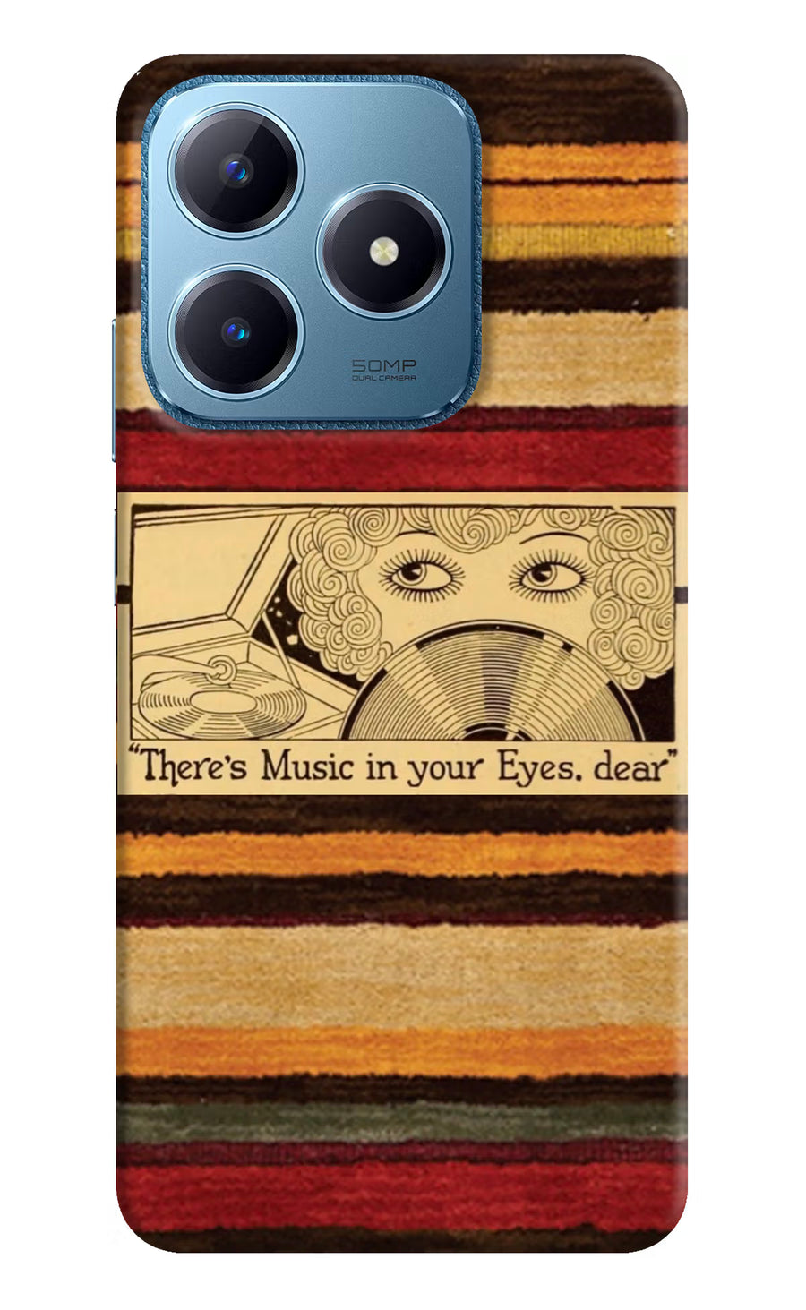 Vinyl Stripes Realme C63 Back Cover, Hard case