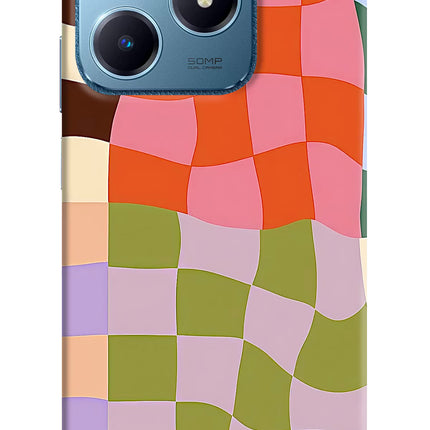 Wavy Grid Realme C63 Hard Case Back Cover by Casekaro