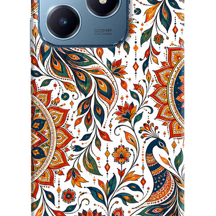 White Mayura Realme C63 Hard Case Back Cover by Casekaro