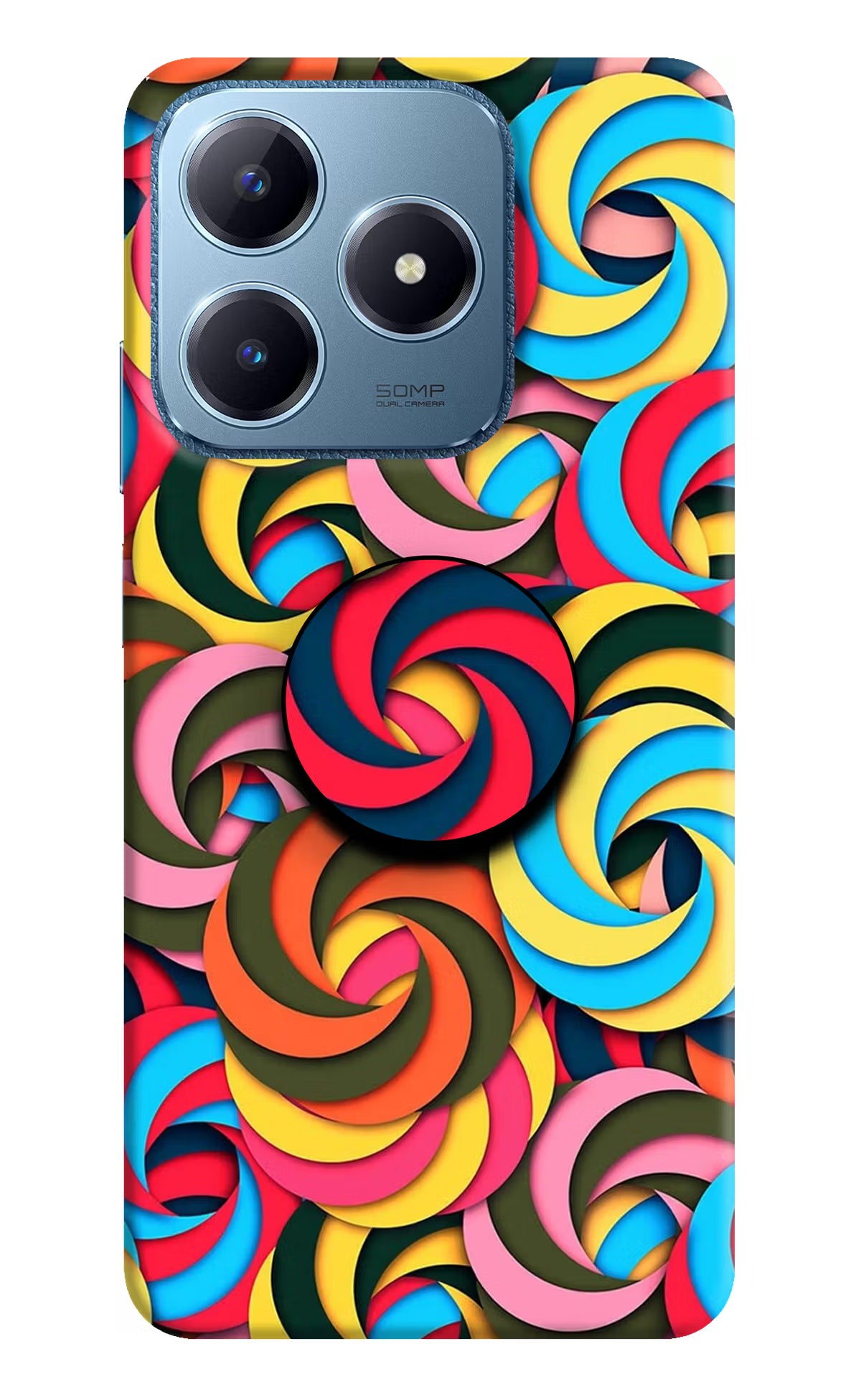 Spiral Pattern Realme C63 Pop Case by Casekaro