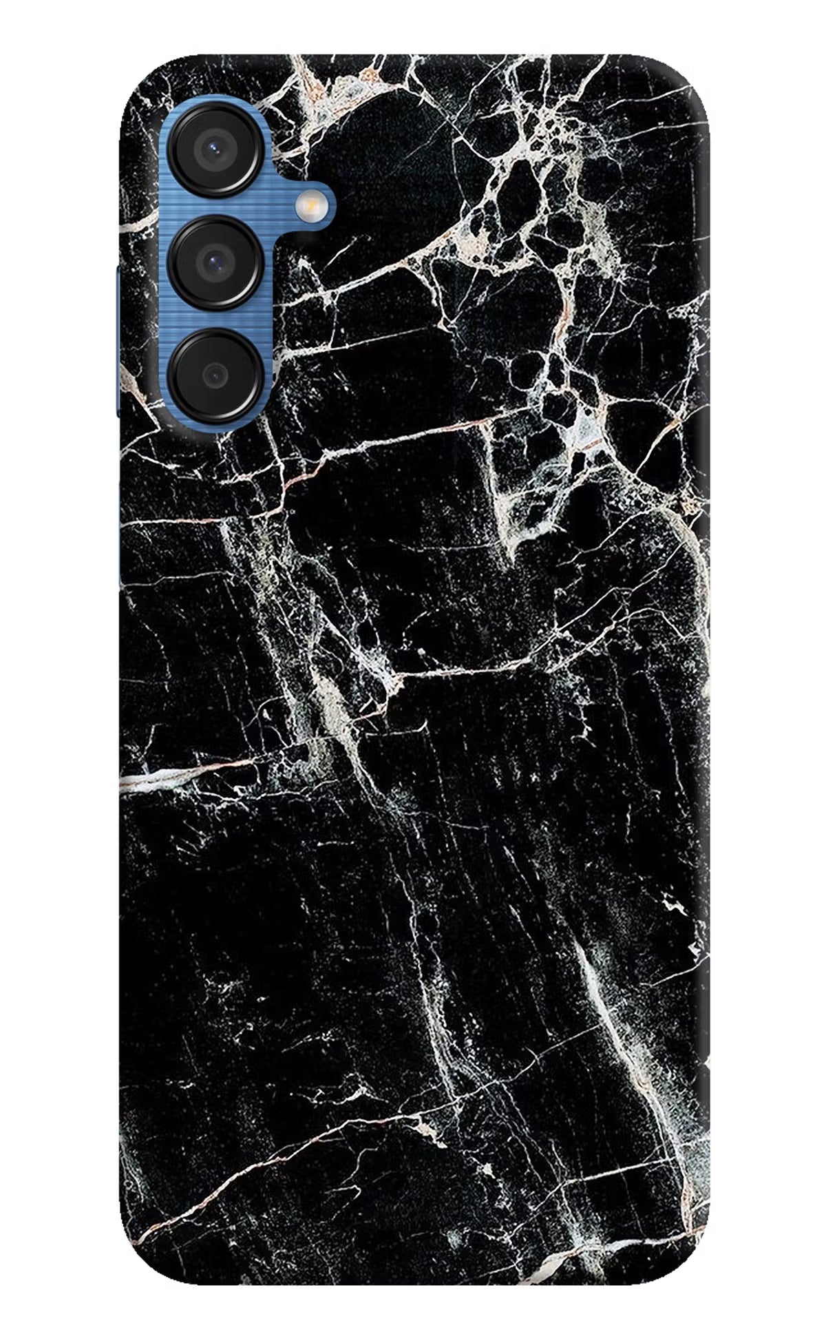 Black Marble Texture Samsung M15 5G Hard Case Back Cover by Casekaro
