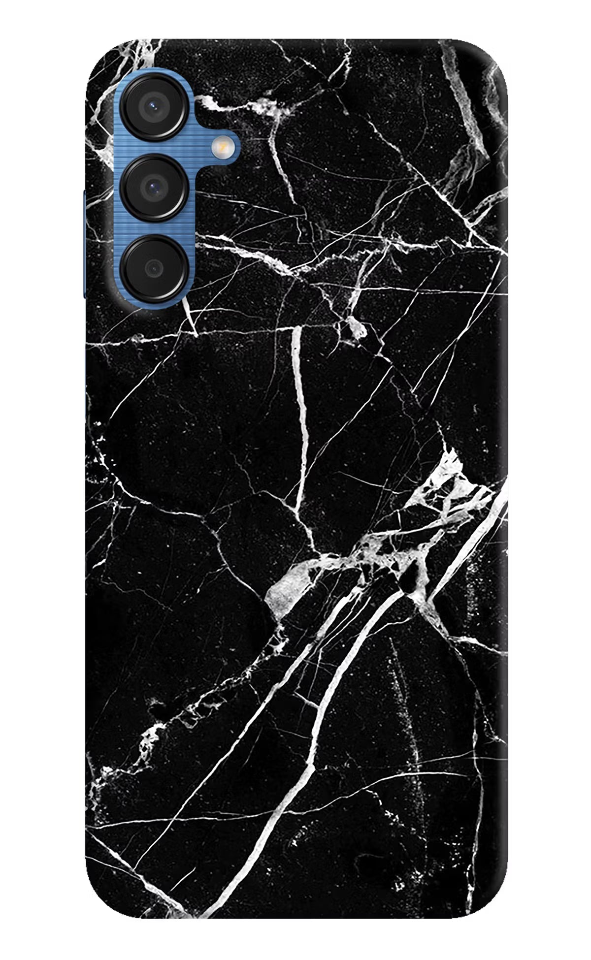 Black Marble Pattern Samsung M15 5G Hard Case Back Cover by Casekaro