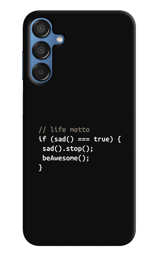 Life Motto Code Samsung M15 5G Back Cover