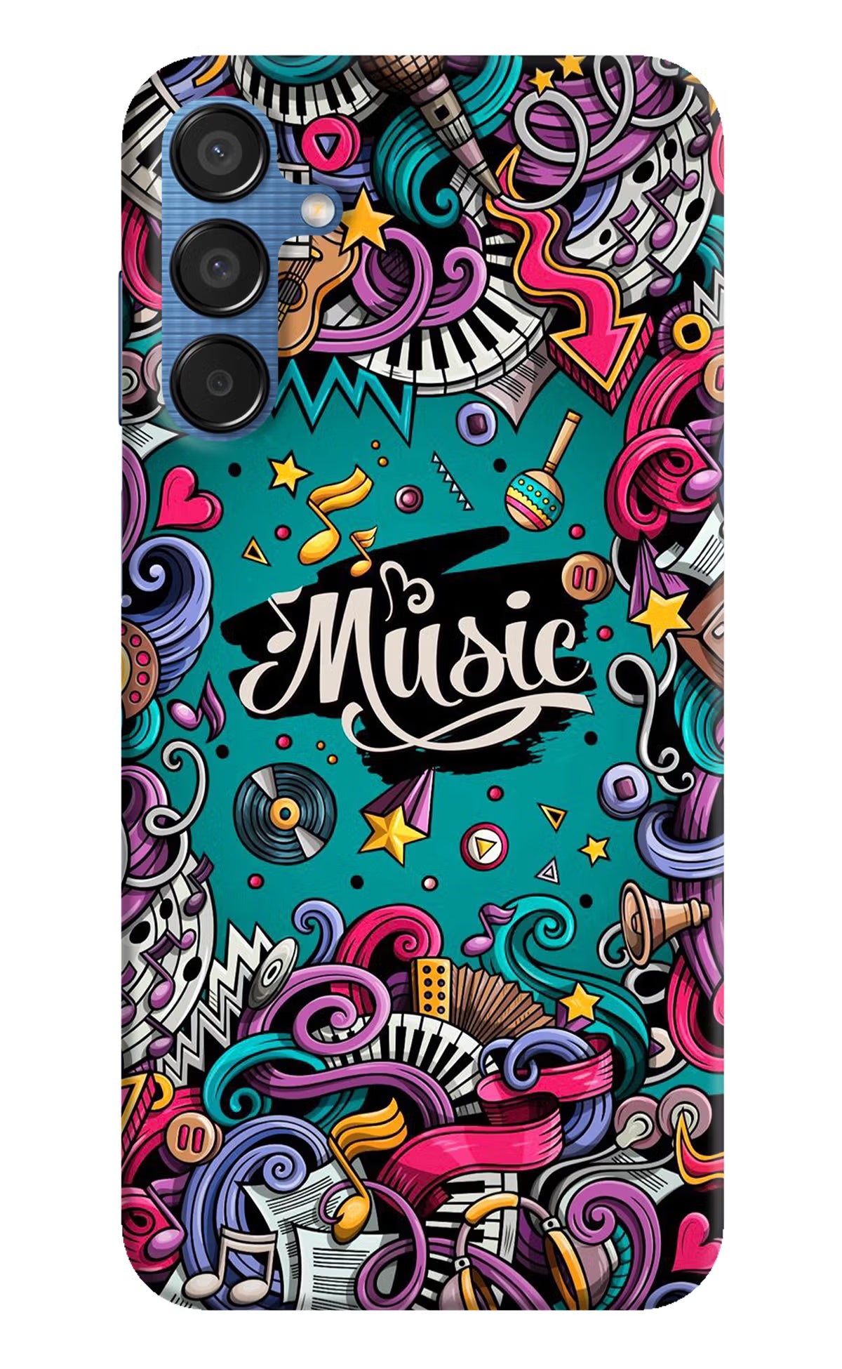 Music Graffiti Samsung M15 5G Hard Case Back Cover by Casekaro