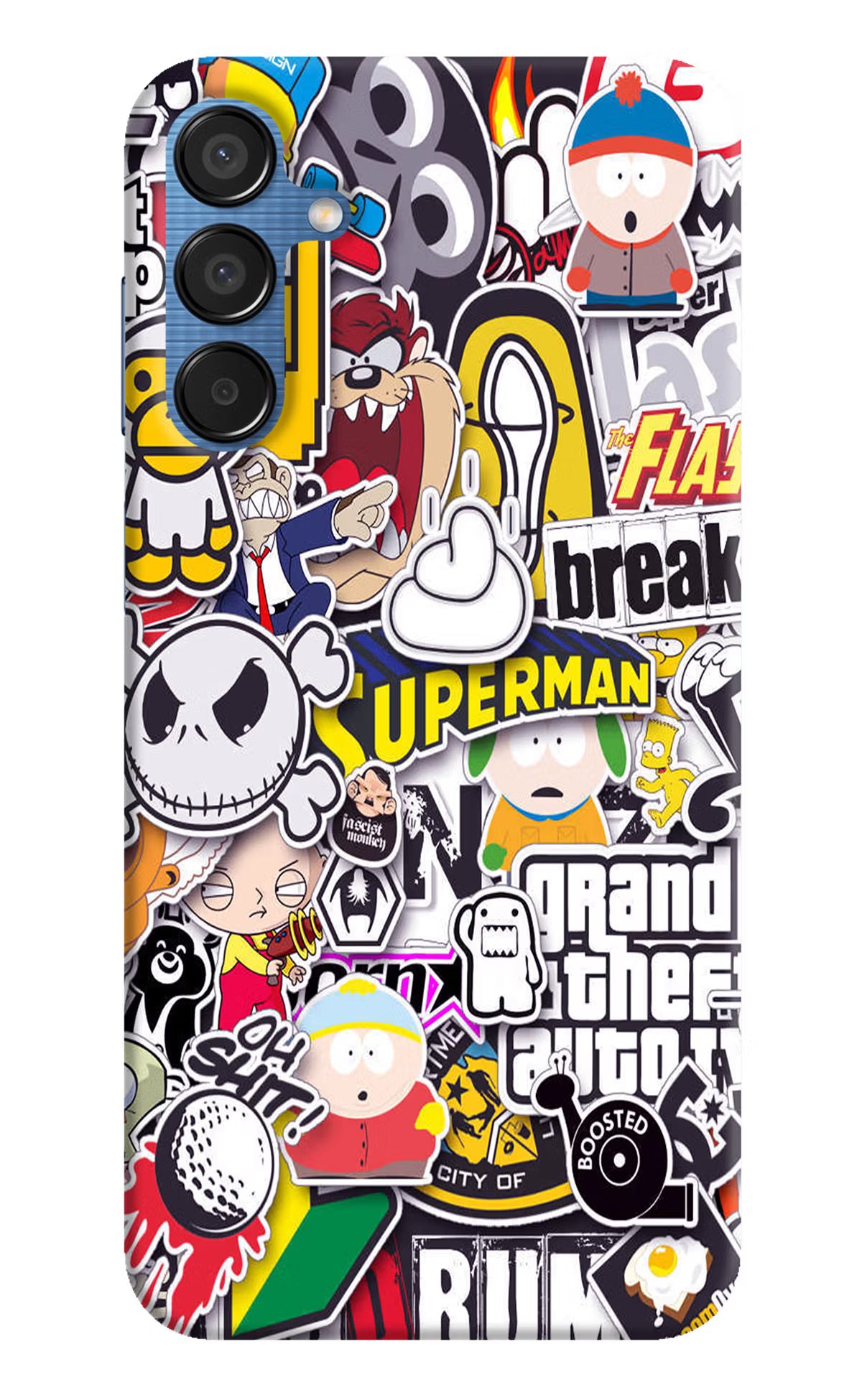 Sticker Bomb Samsung M15 5G Hard Case Back Cover by Casekaro