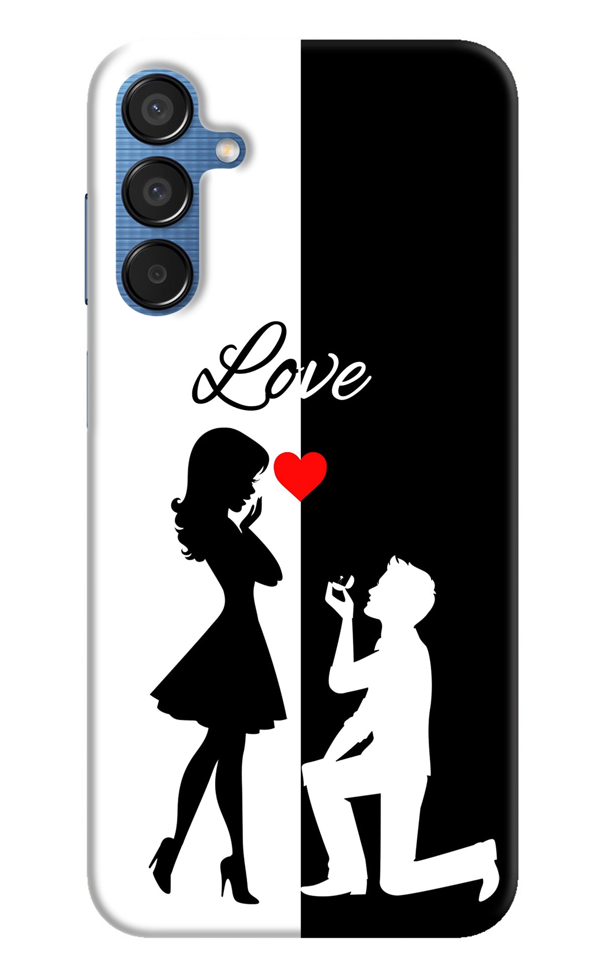 Love Propose Black And White Samsung M15 5G Back Cover