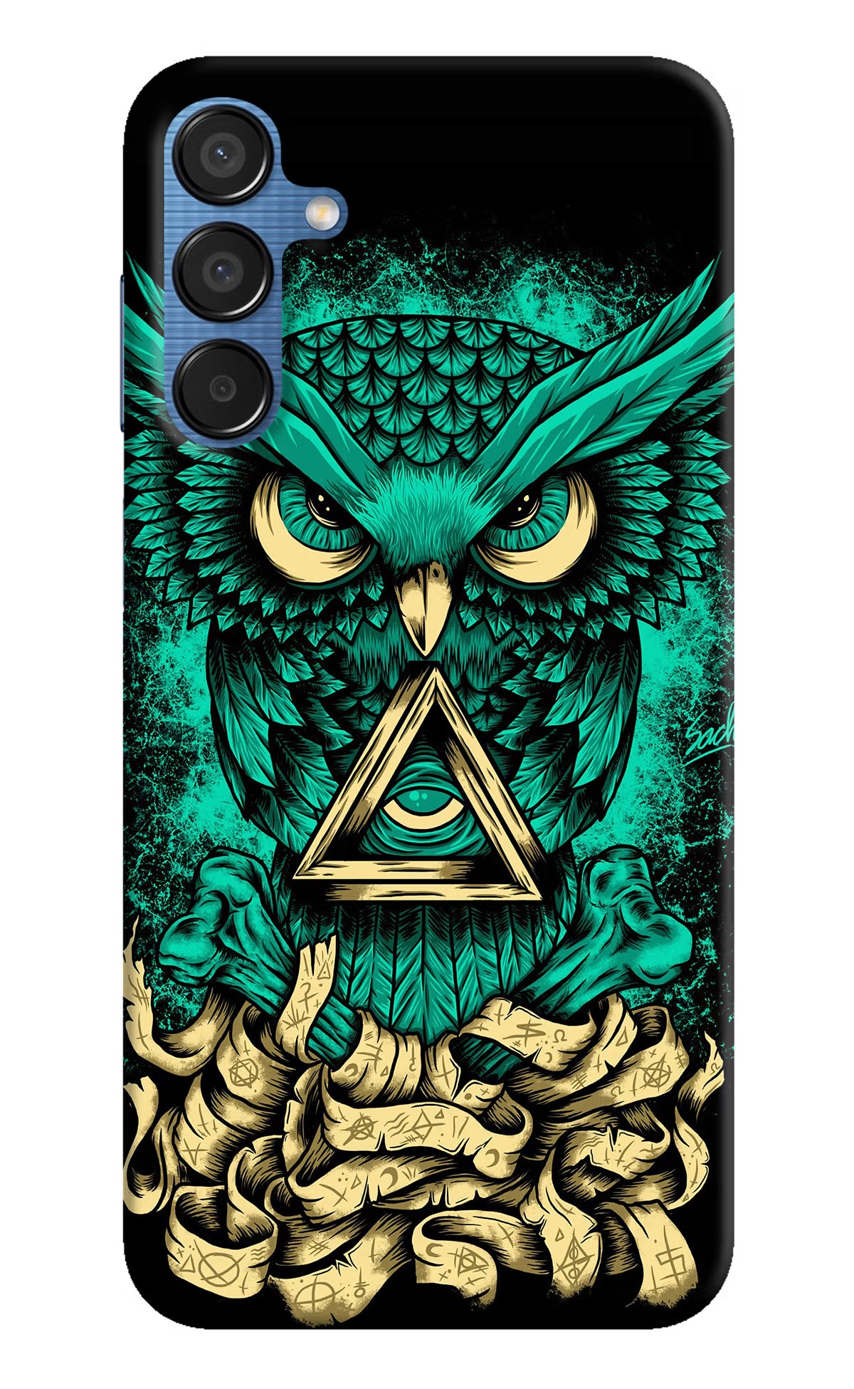 Green Owl Samsung M15 5G Hard Case Back Cover by Casekaro