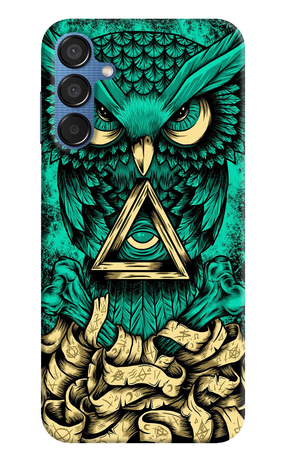 Green Owl Samsung M15 5G Hard Case Back Cover by Casekaro