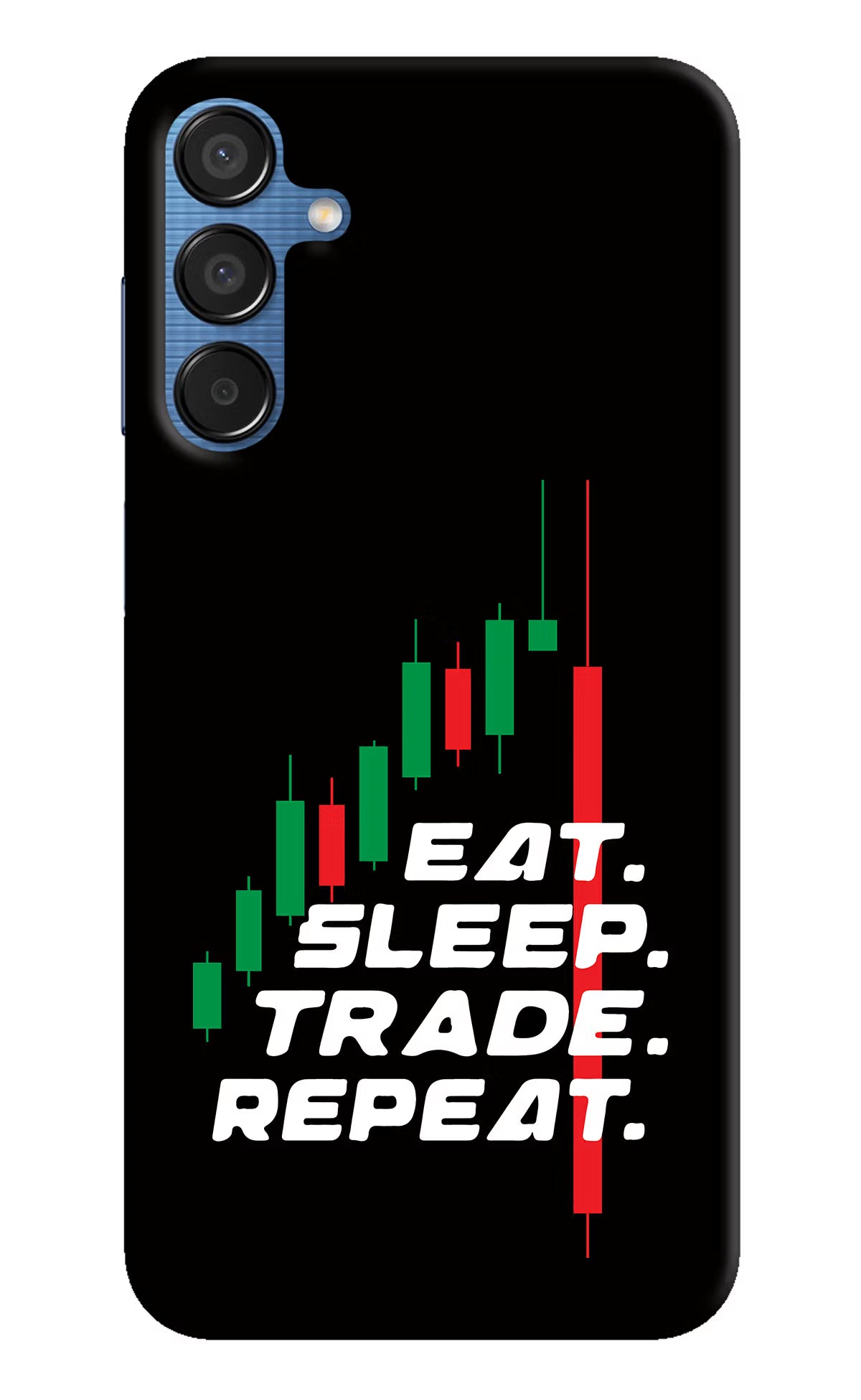 Eat Sleep Trade Repeat Samsung M15 5G Hard Case Back Cover by Casekaro