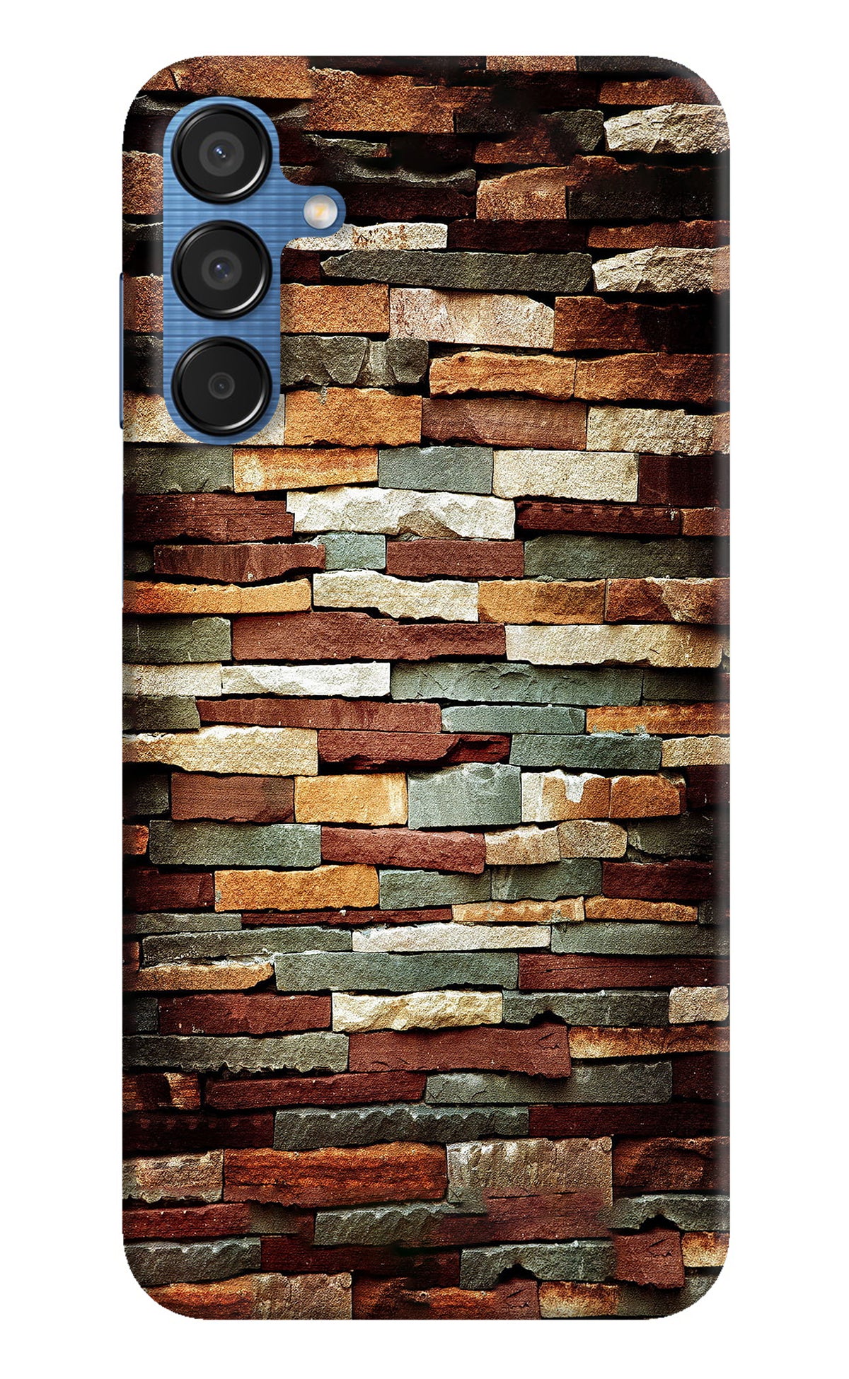 Bricks Pattern Samsung M15 5G Back Cover