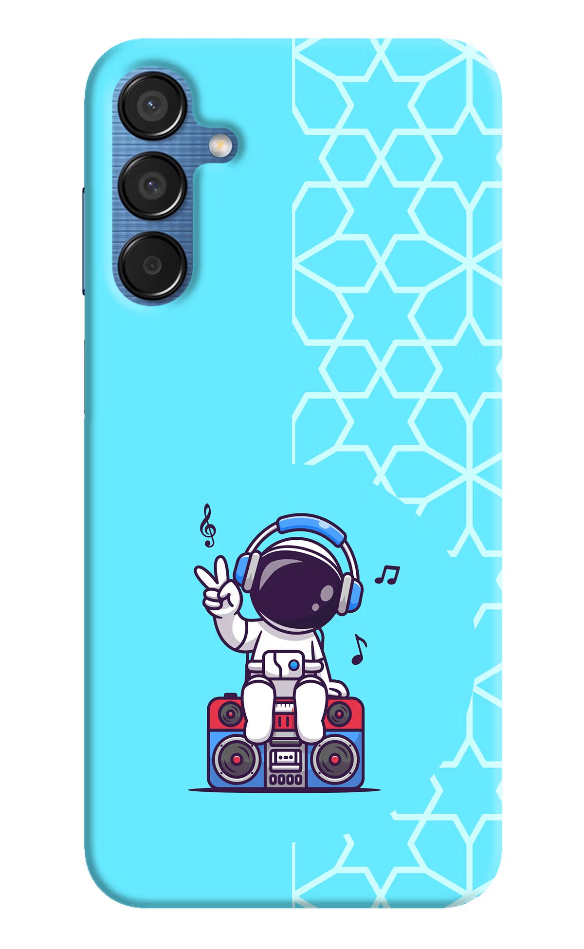 Cute Astronaut Chilling Samsung M15 5G Hard Case Back Cover by Casekaro