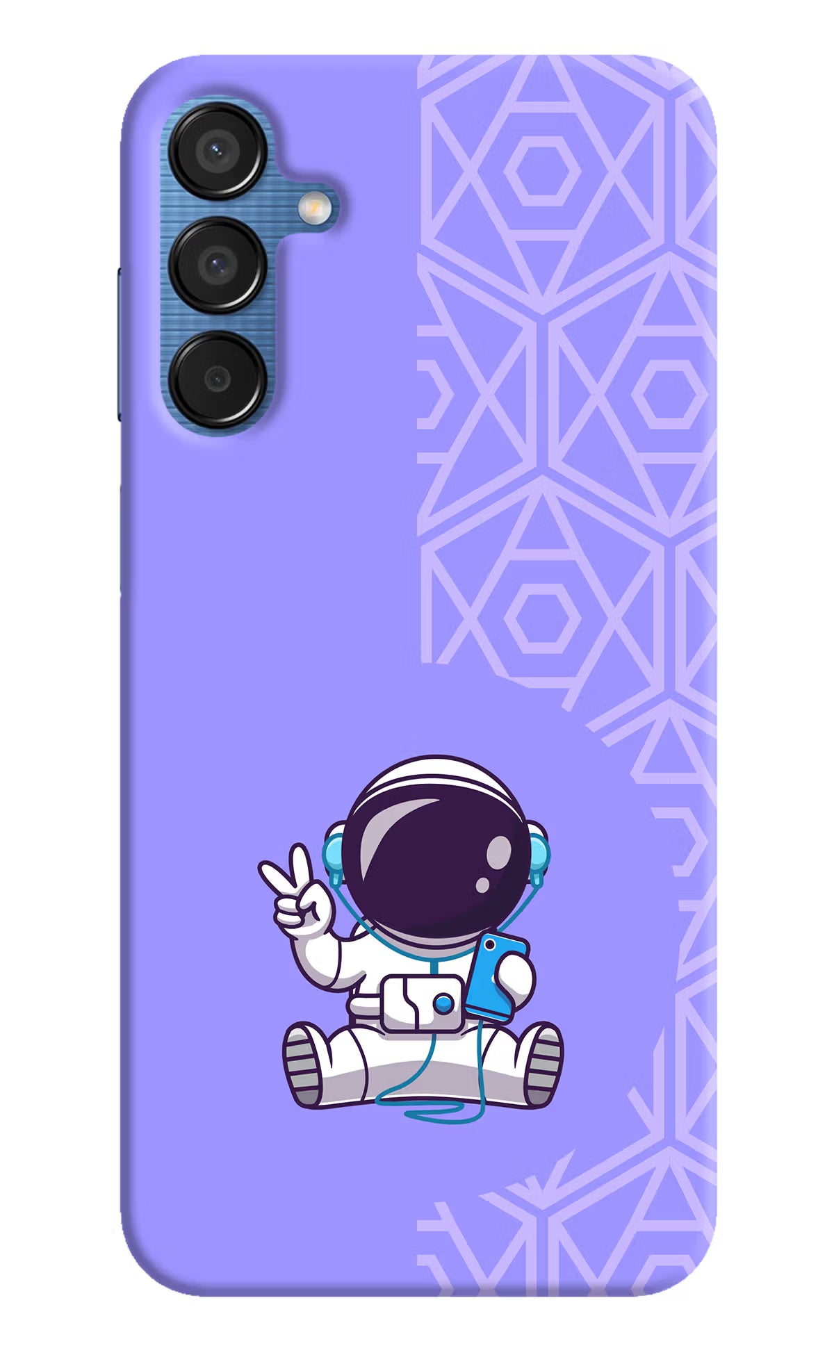 Cute Astronaut Chilling Samsung M15 5G Hard Case Back Cover by Casekaro