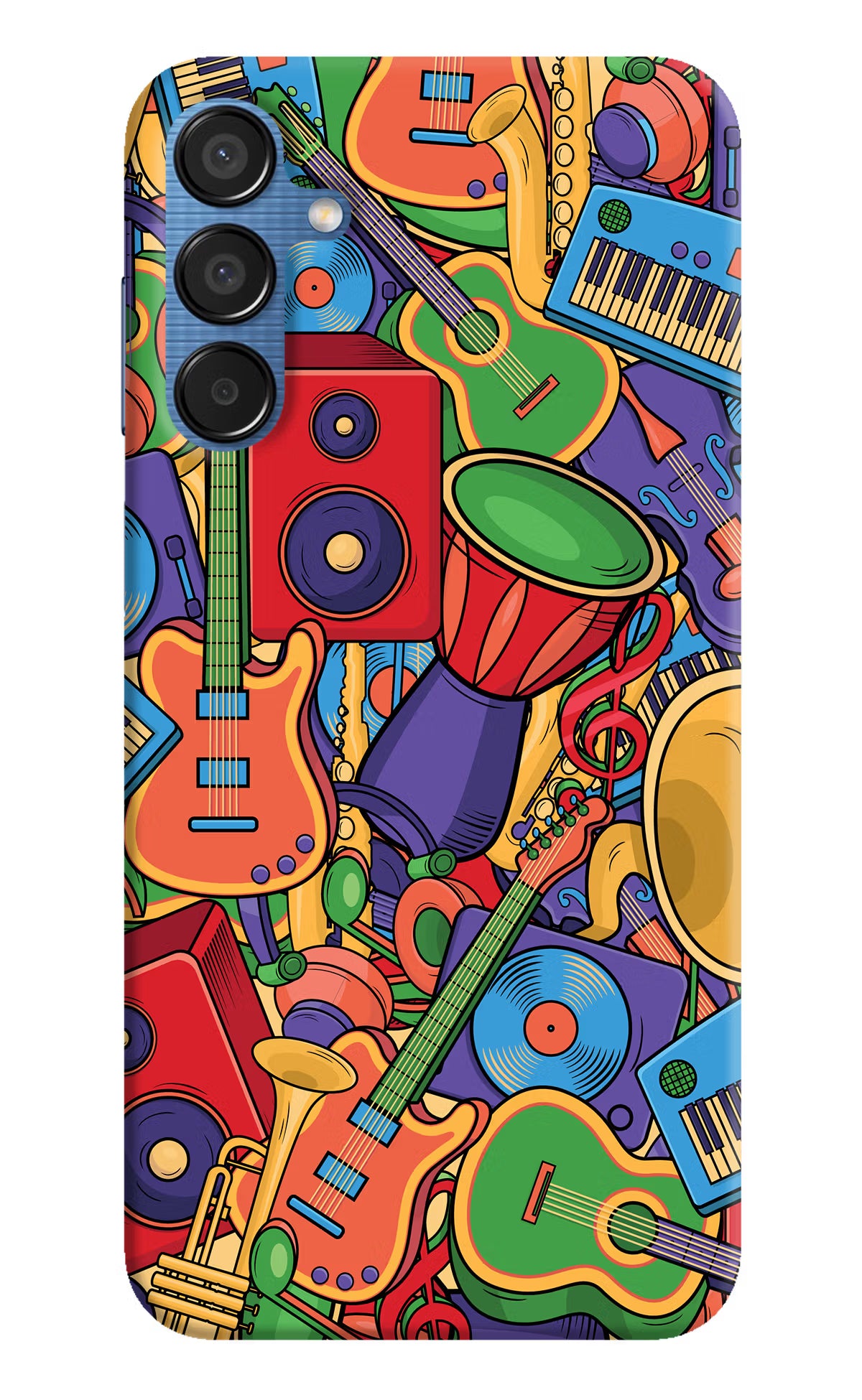 Music Instrument Doodle Samsung M15 5G Hard Case Back Cover by Casekaro