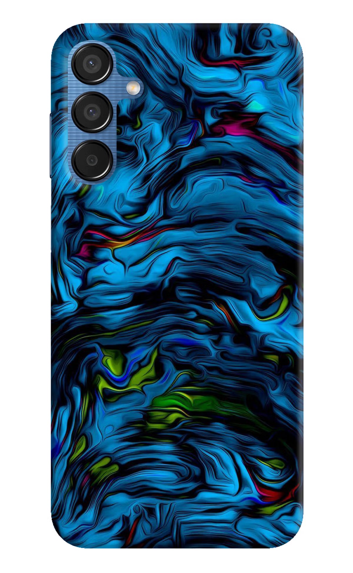 Dark Blue Abstract Samsung M15 5G Hard Case Back Cover by Casekaro