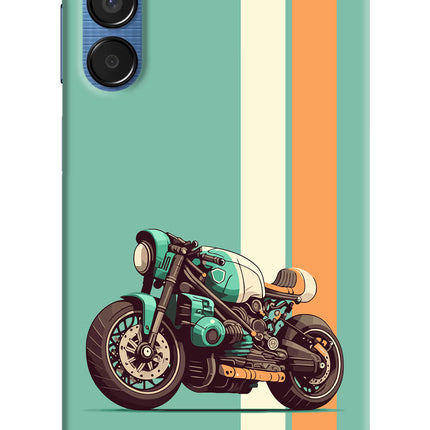 Striped Moto Drift Samsung M15 5G Hard Case Back Cover by Casekaro