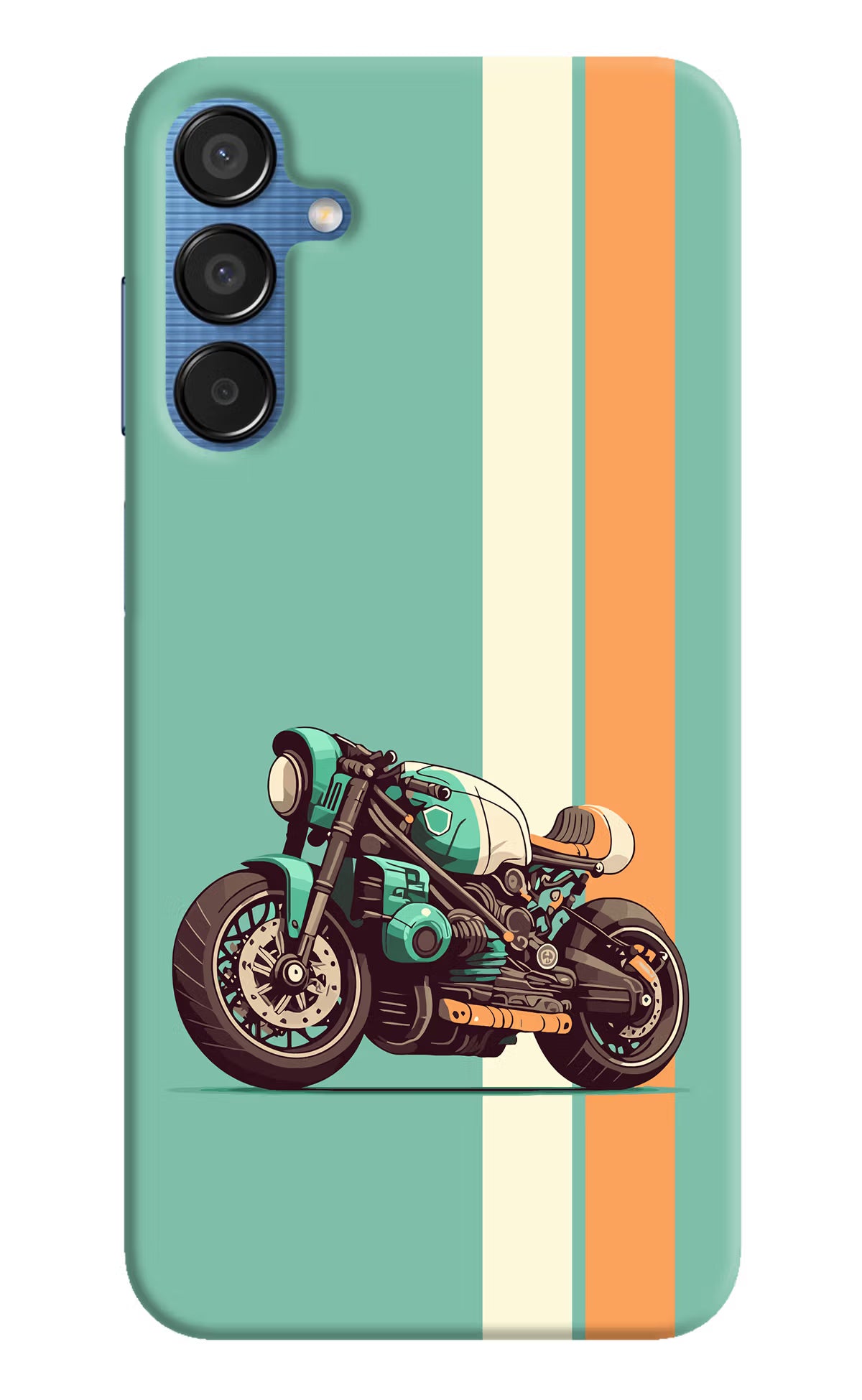 Striped Moto Drift Samsung M15 5G Hard Case Back Cover by Casekaro