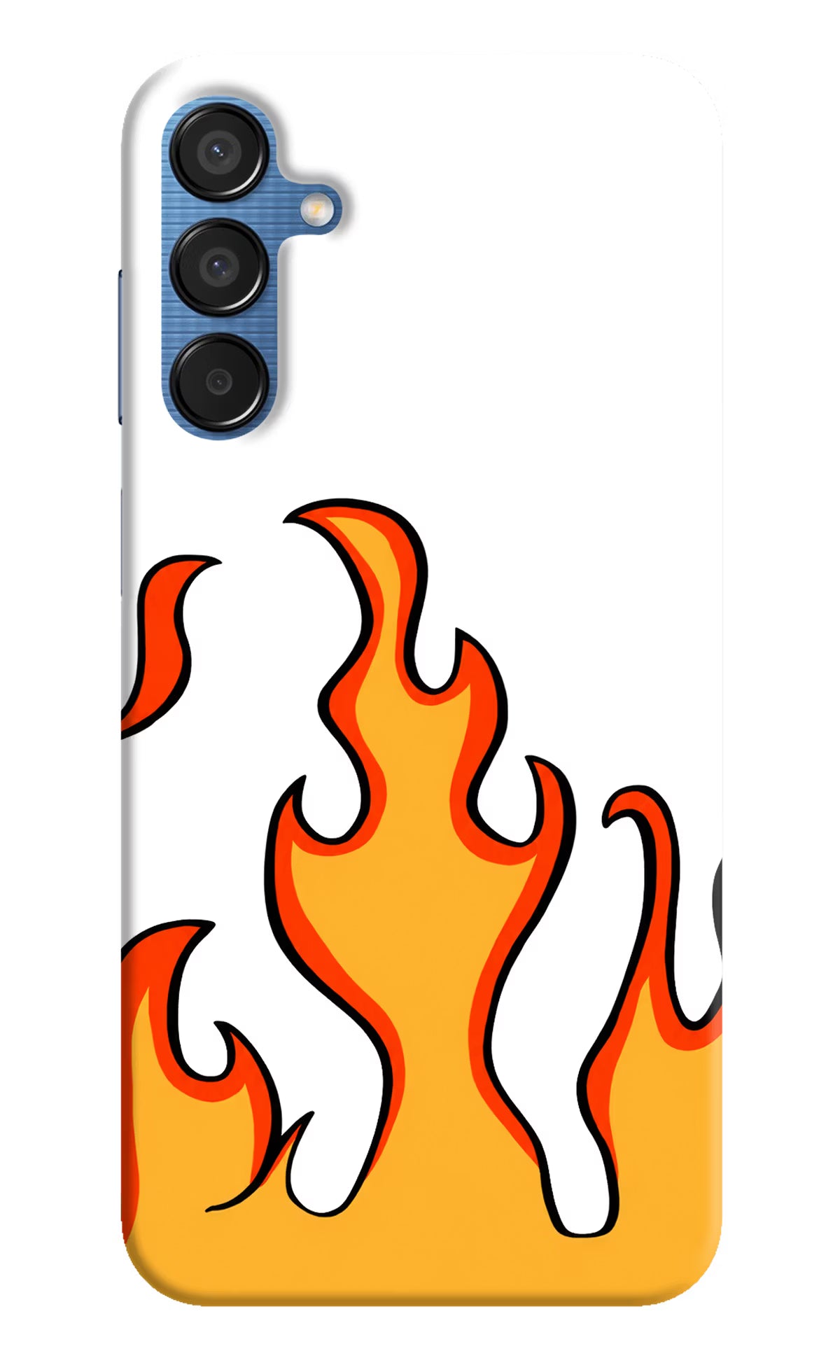 Fired Up – White Samsung M15 5G Hard Case Back Cover by Casekaro