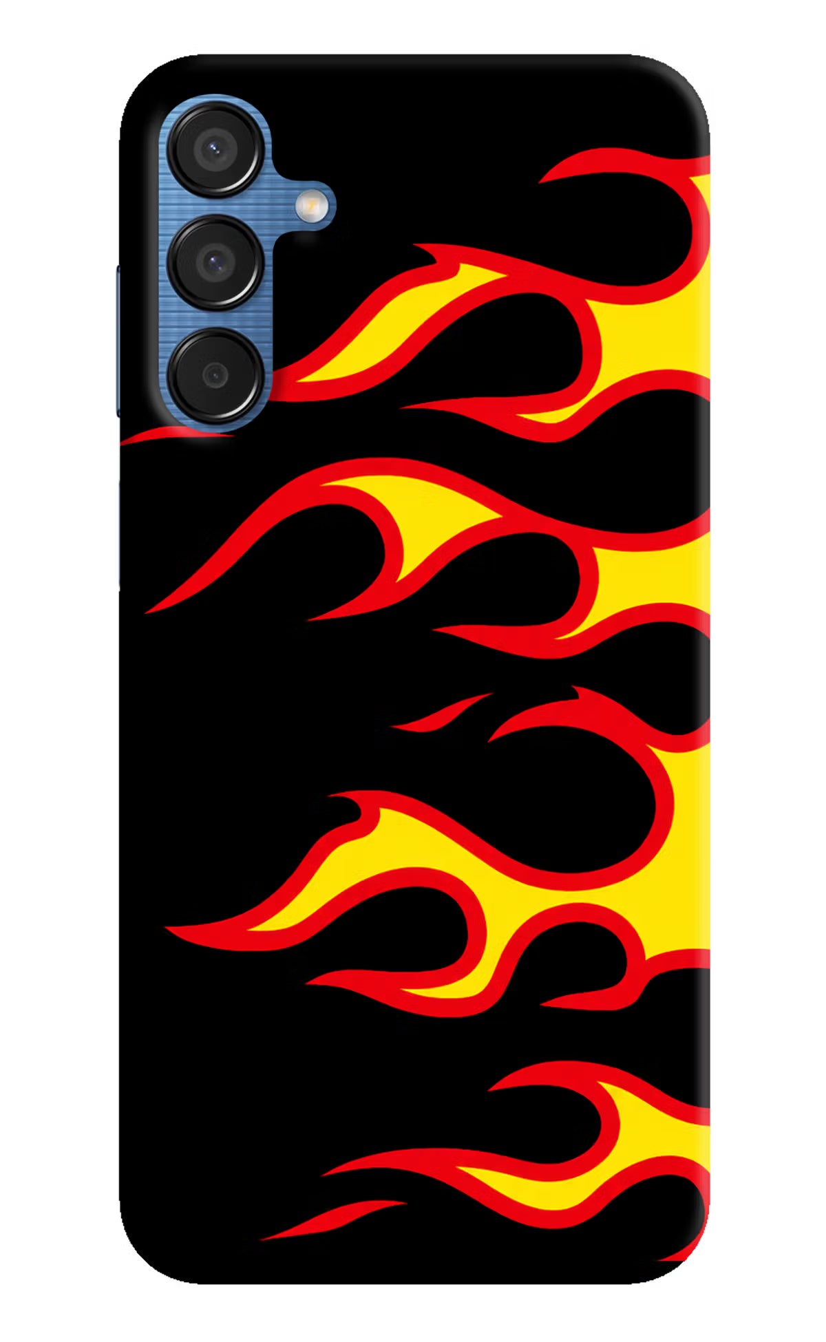 Side Sweep Flames Samsung M15 5G Hard Case Back Cover by Casekaro