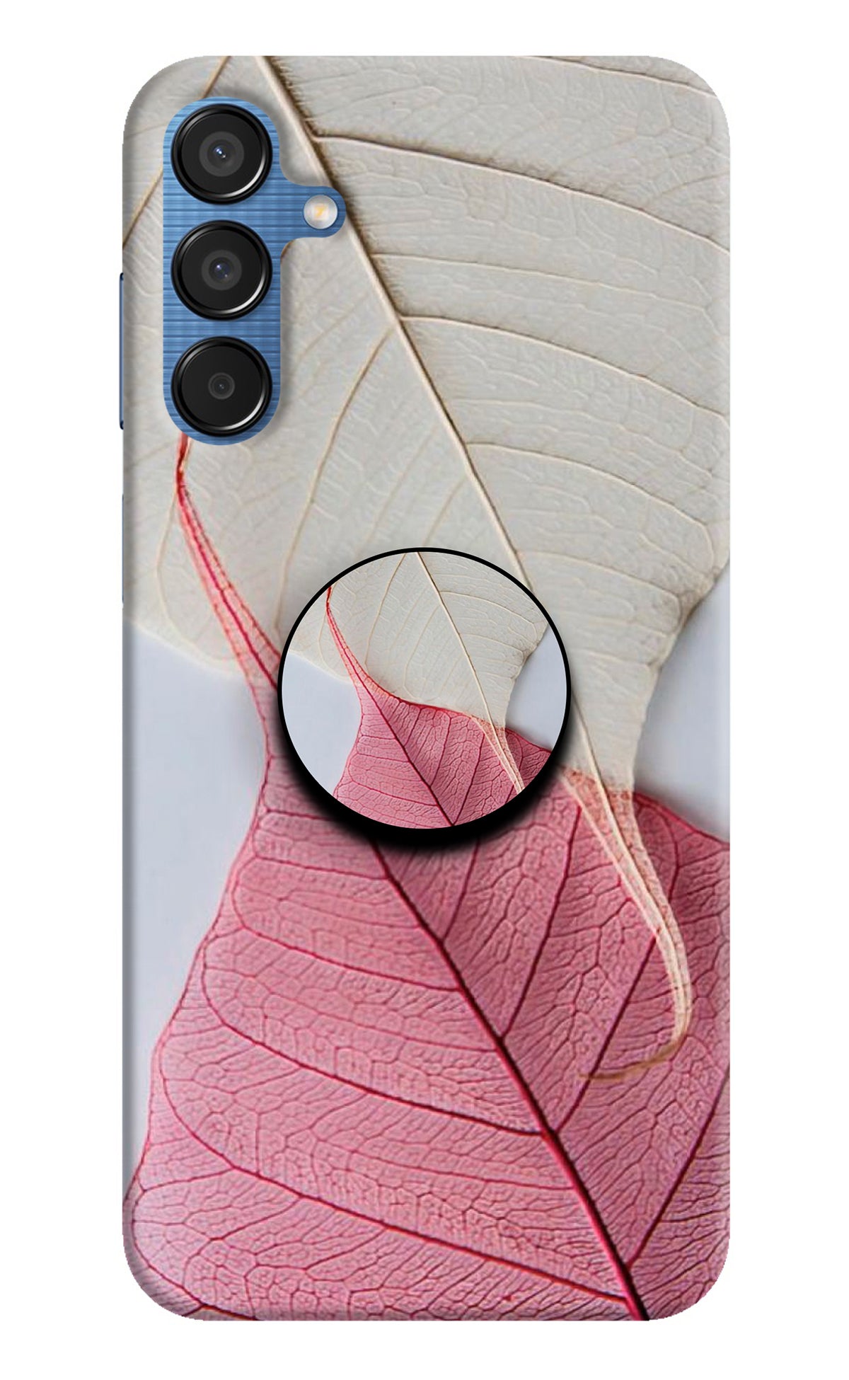 White Pink Leaf Samsung M15 5G Pop Case