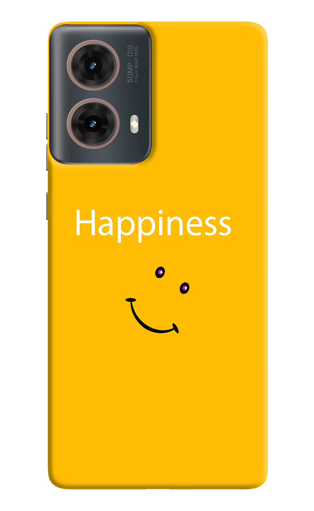 Happiness With Smiley Motorola G85 Hard Case Back Cover by Casekaro