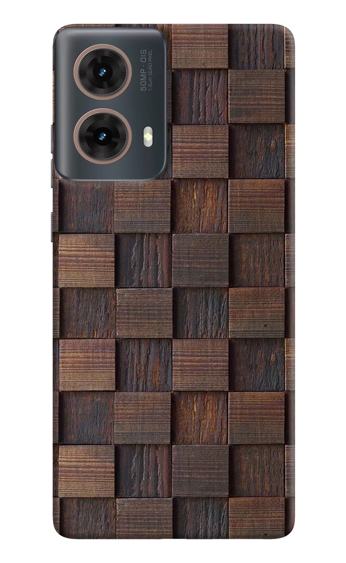 Wooden Cube Design Motorola G85 Hard Case Back Cover by Casekaro