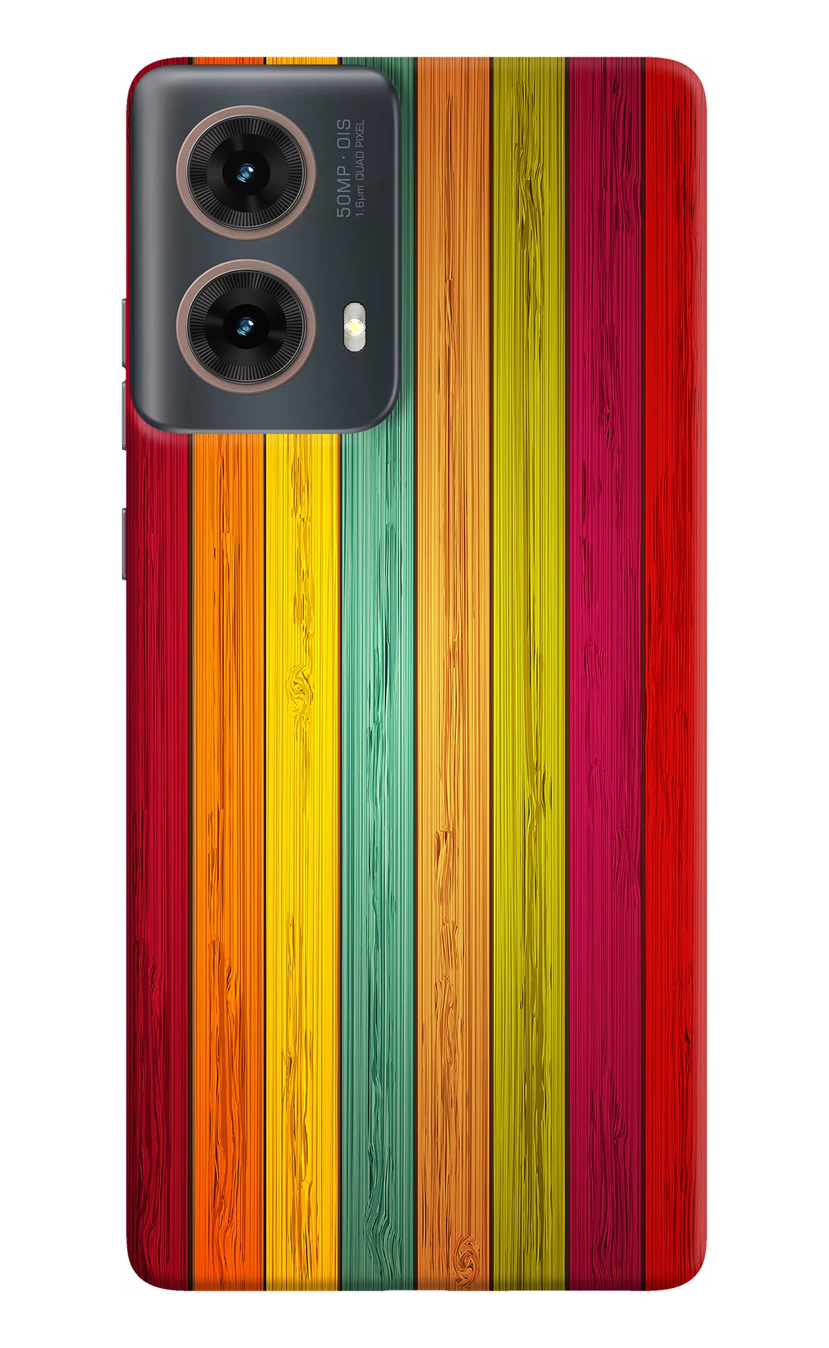 Multicolor Wooden Motorola G85 Back Cover