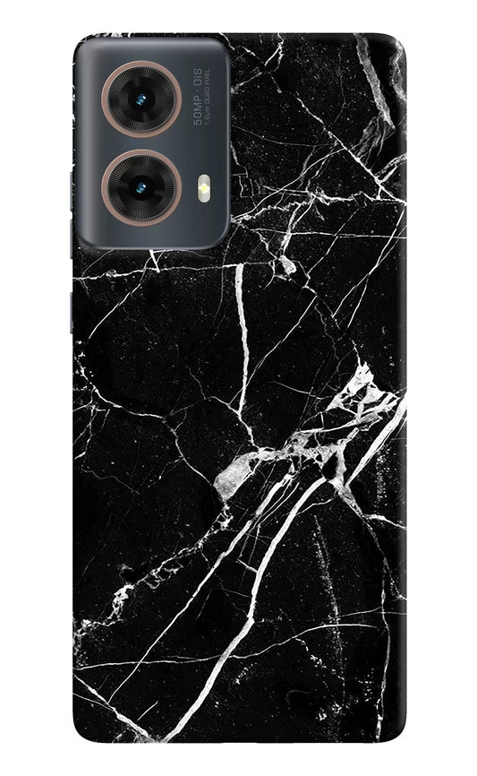 Black Marble Pattern Motorola G85 Back Cover